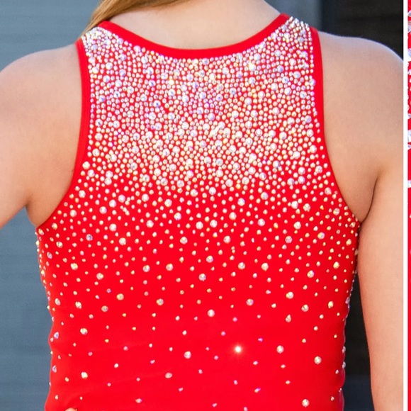 Red Rhinestone Tank Top - Picture 2 of 2